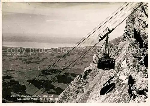 AK / Ansichtskarte Seilbahn Saentis Appenzeller Mittelland Bodensee  Kat. Bahnen