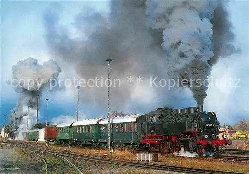 AK / Ansichtskarte Lokomotive Damp Personenzuglokomotive 641491 6 Deutsche Reichsbahn Bahnhof Kusey Altmark  Kat. Eisenbahn