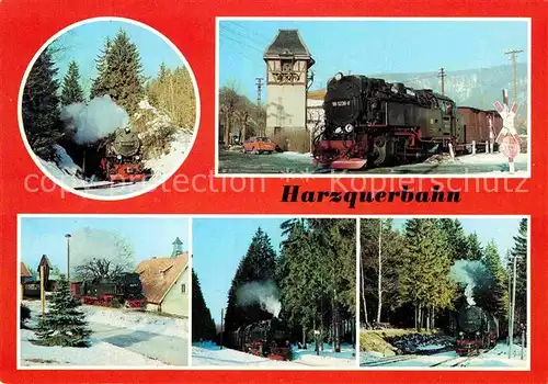 AK / Ansichtskarte Lokomotive Harzquerbahn Tiefenbachmuehle Ilfeld Bahnhof Sorge Birkenmoor  Kat. Eisenbahn