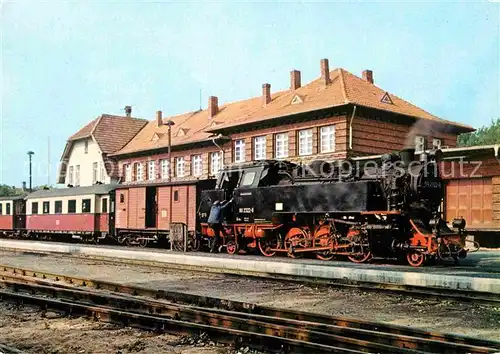 AK / Ansichtskarte Lokomotive Baederbahn Bad Doberan Kuehlungsborn Bahnhof  Kat. Eisenbahn