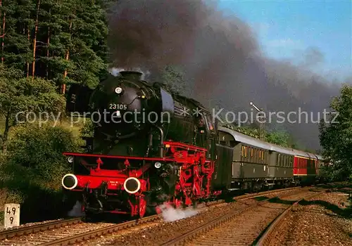 AK / Ansichtskarte Lokomotive Dampf Personenzuglokomotive 23105 Deutsche Bundesbahn  Kat. Eisenbahn