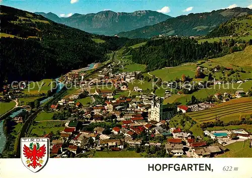 AK / Ansichtskarte Hopfgarten Brixental Fliegeraufnahme Pfarrkirche Hohe Salve  Kat. Hopfgarten im Brixental
