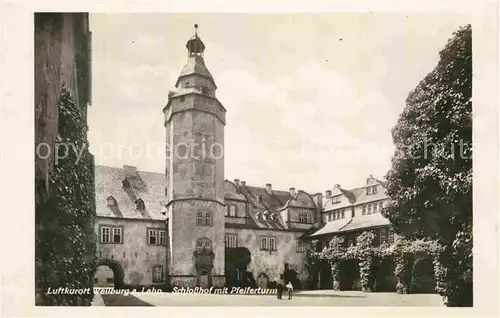 AK / Ansichtskarte Weilburg Lahn Schlosshof Pfeiferturm