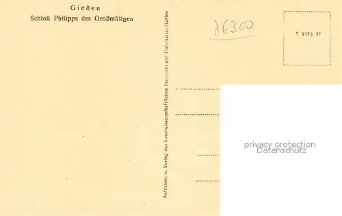 AK / Ansichtskarte Giessen Lahn Schloss Philipps des Grossmuetigen Kat. Giessen