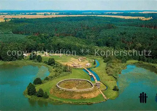 AK / Ansichtskarte Gross Raden Archaeologisches Freilichtmuseum Fliegeraufnahme Kat. Sternberg Mecklenburg