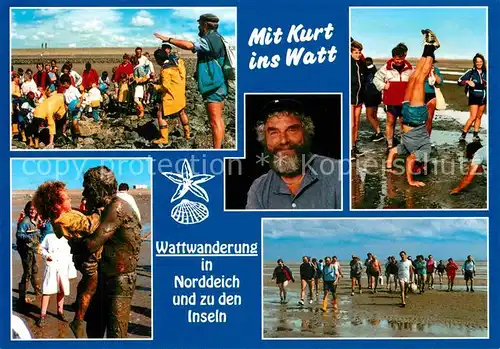 AK / Ansichtskarte Norden Norddeich Ostfriesland Wattwanderung Kat. Norden