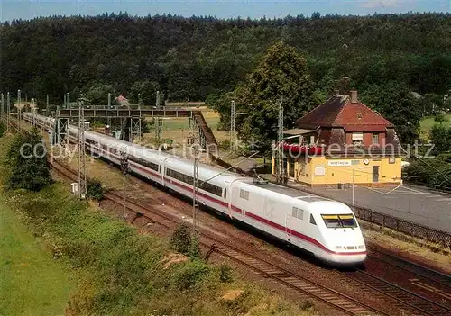 AK / Ansichtskarte Eisenbahn Elektro Schnelltriebwagenzug InterCity Express 401005 + 401505 Bahnhof Wirtheim  Kat. Eisenbahn