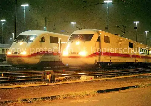AK / Ansichtskarte Eisenbahn InterCity Express Zuege 401582 2 + 401563 2 Deutsche Bundesbahn Kat. Eisenbahn