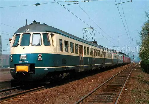 AK / Ansichtskarte Eisenbahn Elektro Triebwagen 430419 2 Deutsche Bundesbahn  Kat. Eisenbahn