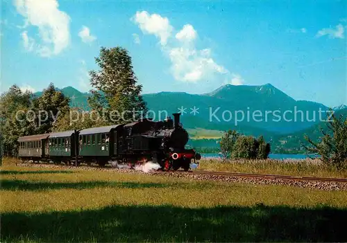 AK / Ansichtskarte Lokomotive Historischer Dampfzug Schaftlach Tegernsee  Kat. Eisenbahn