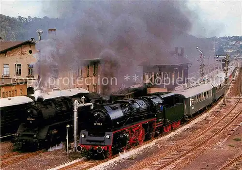 AK / Ansichtskarte Lokomotive Personenzug Dampflokomotive 351113 6 Deutsche Reichsbahn Bahnhof Nossen  Kat. Eisenbahn