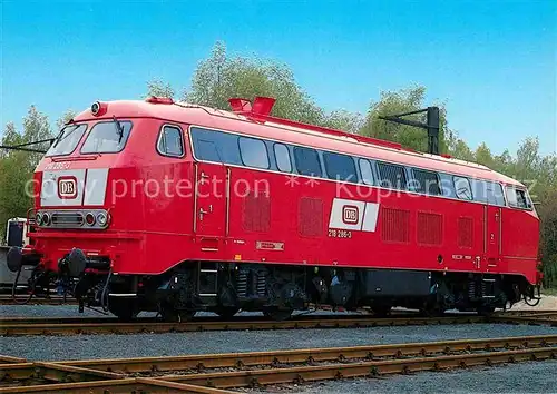 AK / Ansichtskarte Lokomotive Diesel Streckenlokomotive 218286 3 Deutsche Bundesbahn  Kat. Eisenbahn