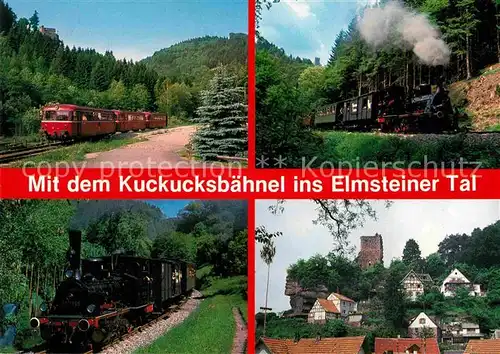 AK / Ansichtskarte Lokomotive Kuckucksbaehnel Elmsteiner Tal Schienenbus Erfenstein  Kat. Eisenbahn