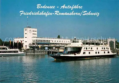 AK / Ansichtskarte Faehre MF Friedrichshafen Bodensee Autofaehre  Kat. Schiffe