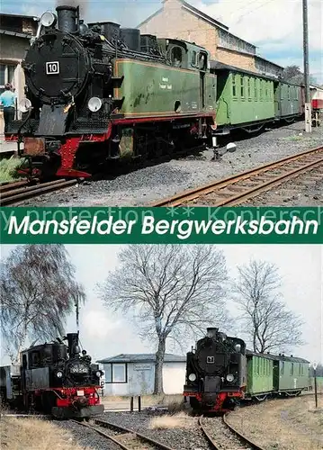 AK / Ansichtskarte Lokomotive Mansfelder Bergwerksbahn Lok Nr. 10 Lok.Nr. 7 Kat. Eisenbahn
