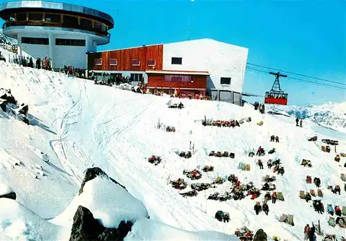 AK / Ansichtskarte Seilbahn oetztaler Gletscherbahn Soelden Gaislacherkogel Bergstation Aussichtsrestaurant  Kat. Bahnen