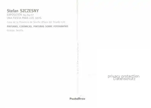 AK / Ansichtskarte Ausstellung Stefan Szczesny Exposicion Giralda Sevilla Pinturas Ceramicas  Kat. Expositions