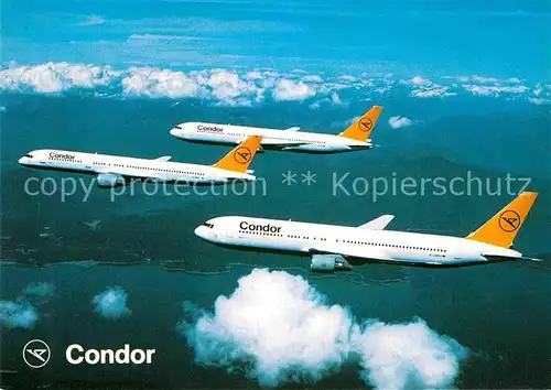 AK / Ansichtskarte Flugzeuge Zivil Condor Boenig 767 Boeing 757 Kat. Airplanes Avions