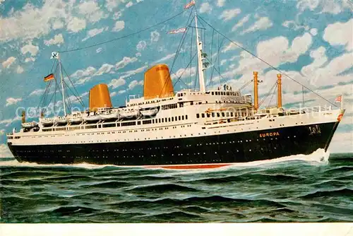 AK / Ansichtskarte Schiffe Ships Navires MS Europa Norddeutscher Lloyd Bremen 