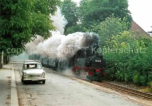 AK / Ansichtskarte Lokomotive Dampf Schmalspurlokomotive 99539 Deutsche Reichsbahn  Kat. Eisenbahn