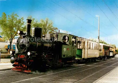 AK / Ansichtskarte Lokomotive Dampf Strassenbahnzug Darmstadt  Kat. Eisenbahn