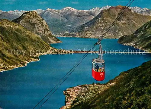 AK / Ansichtskarte Seilbahn Serpiano Luganersee San Salvatore Monte Bre  Kat. Bahnen