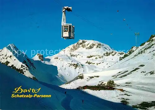 AK / Ansichtskarte Seilbahn Davos Schatzalp Parsenn  Kat. Bahnen