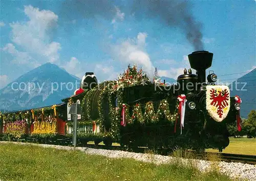 AK / Ansichtskarte Lokomotive Zillertaler Blumenzug Tirol  Kat. Eisenbahn
