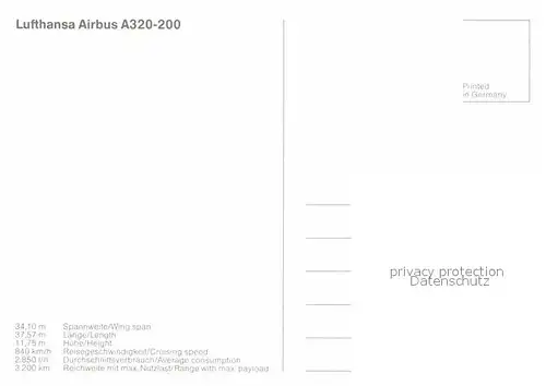 AK / Ansichtskarte Lufthansa Airbus A320 200 Kat. Flug