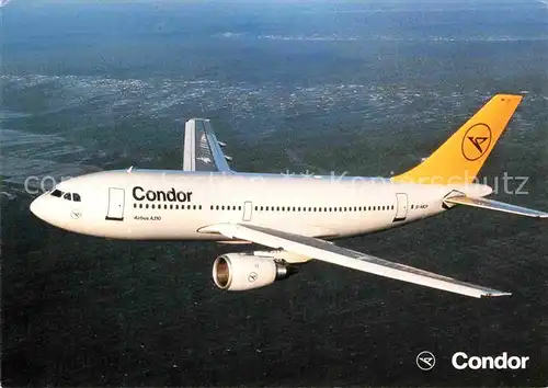 AK / Ansichtskarte Flugzeuge Zivil Condor Airbus A 310 203  Kat. Airplanes Avions