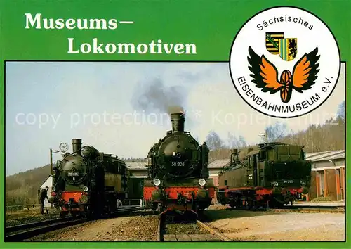 AK / Ansichtskarte Lokomotive Chemnitz Hilbersdorf Museumsloks 38205 75515 942105 Adorf  Kat. Eisenbahn