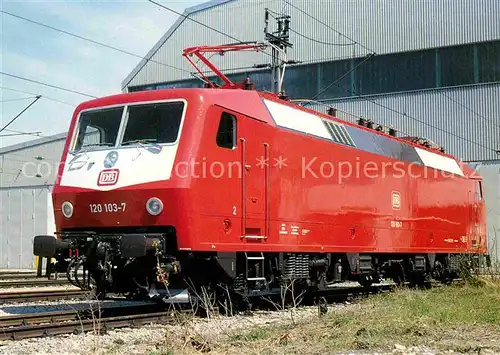 AK / Ansichtskarte Lokomotive Elektrische Universallolomotive 120103 Deutsche Bahn  Kat. Eisenbahn