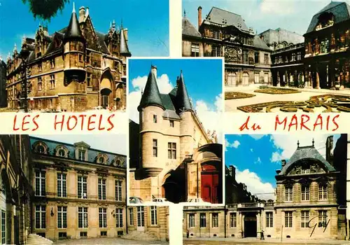 AK / Ansichtskarte Paris Quartier du Marais Hotel de Sens Hotel Carnavelet Hotel d Aumont Hotel Sully le manoir de Clisson Kat. Paris
