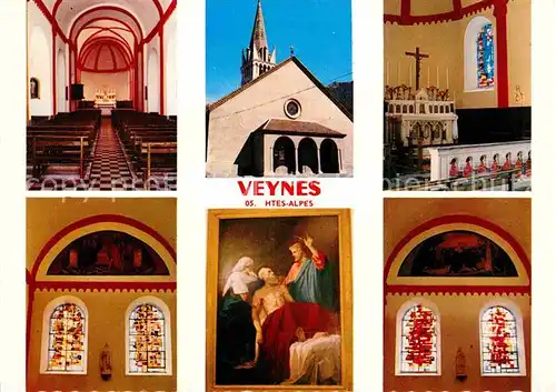 AK / Ansichtskarte Veynes Kirche Innenansichten Gemaelde Kirchenfenster Kat. Veynes