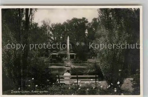 AK / Ansichtskarte Zweibruecken Rosengarten Kat. Zweibruecken