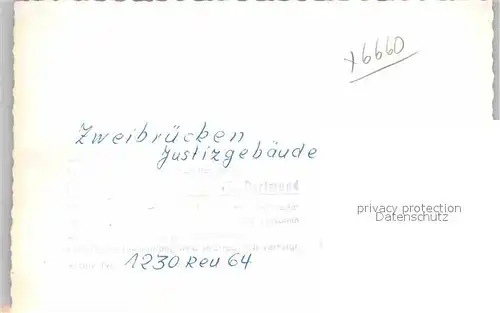 AK / Ansichtskarte Zweibruecken Justizgebaeude Kat. Zweibruecken