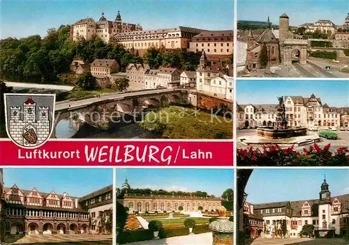 AK / Ansichtskarte Weilburg Lahn Schloss Schlosshof Brunnen