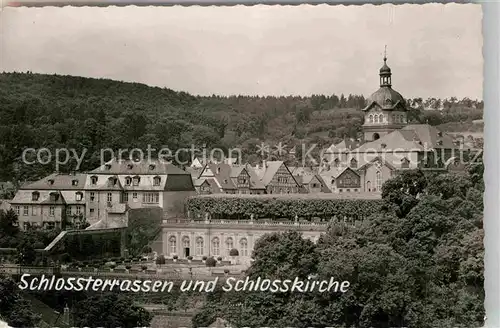 AK / Ansichtskarte Weilburg Lahn Schlossterrasse Schlosskirche