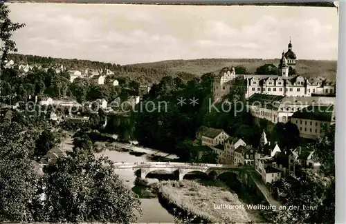 AK / Ansichtskarte Weilburg Lahn Steinbruecke und Schloss