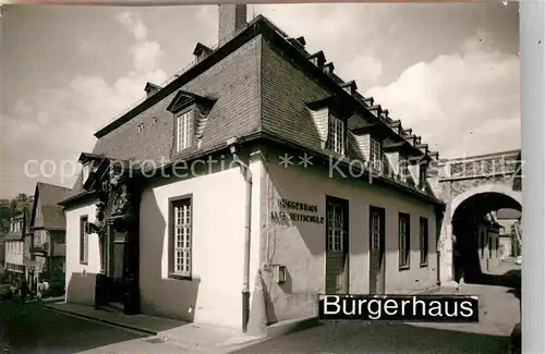 AK / Ansichtskarte Weilburg Lahn Buergerhaus