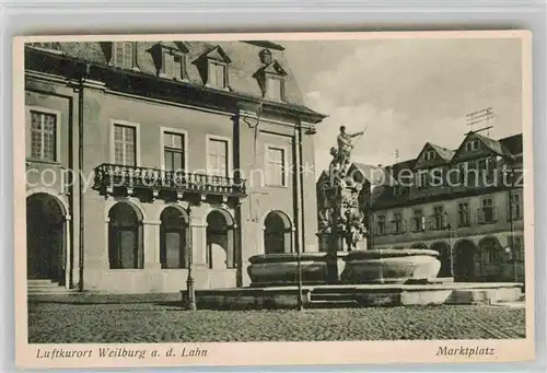 AK / Ansichtskarte Weilburg Lahn Marktplatz