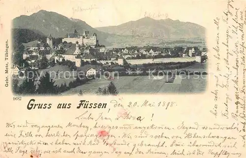 AK / Ansichtskarte Fuessen Allgaeu Schloss  Kat. Fuessen