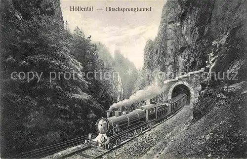 AK / Ansichtskarte Hoellental Schwarzwald Hirschsprung Eisenbahntunnel Kat. Buchenbach