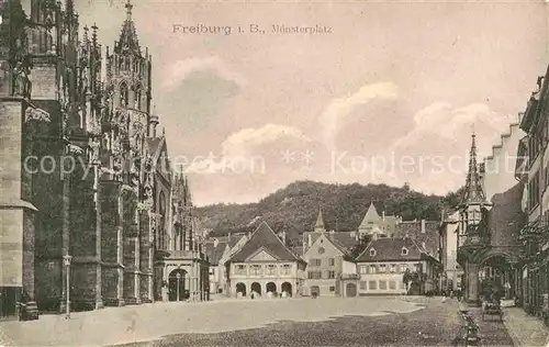 AK / Ansichtskarte Freiburg Breisgau Muensterplatz Kat. Freiburg im Breisgau