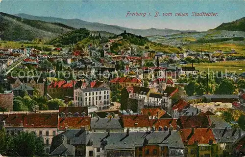 AK / Ansichtskarte Freiburg Breisgau Stadtblick vom neuen Stadttheater Kat. Freiburg im Breisgau