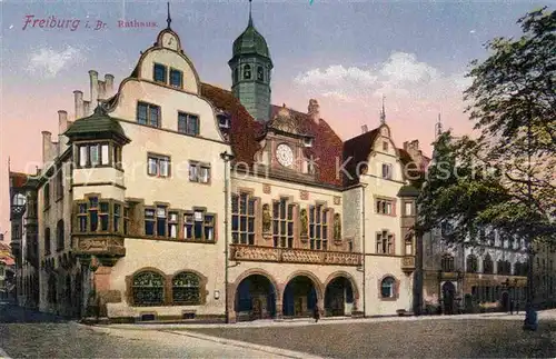 AK / Ansichtskarte Freiburg Breisgau Rathaus Kat. Freiburg im Breisgau