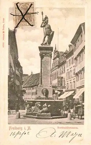 AK / Ansichtskarte Freiburg Breisgau Bertholdsbrunnen Kat. Freiburg im Breisgau