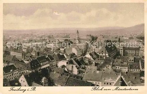 AK / Ansichtskarte Freiburg Breisgau Blick vom Muensterturm Kat. Freiburg im Breisgau