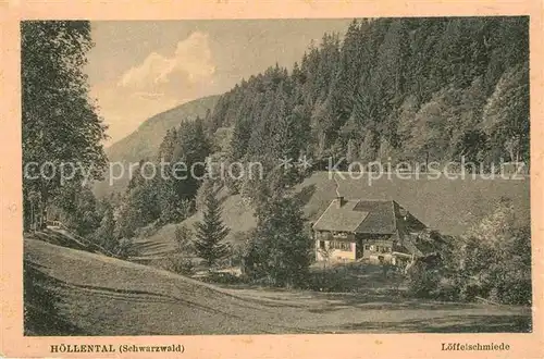 AK / Ansichtskarte Hoellental Schwarzwald Loeffelschmiede Kat. Buchenbach