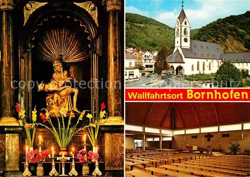 AK / Ansichtskarte Bornhofen Kamp Wallfahrtsort Kirche Innenansicht Heiligenfigur Kat. Kamp Bornhofen